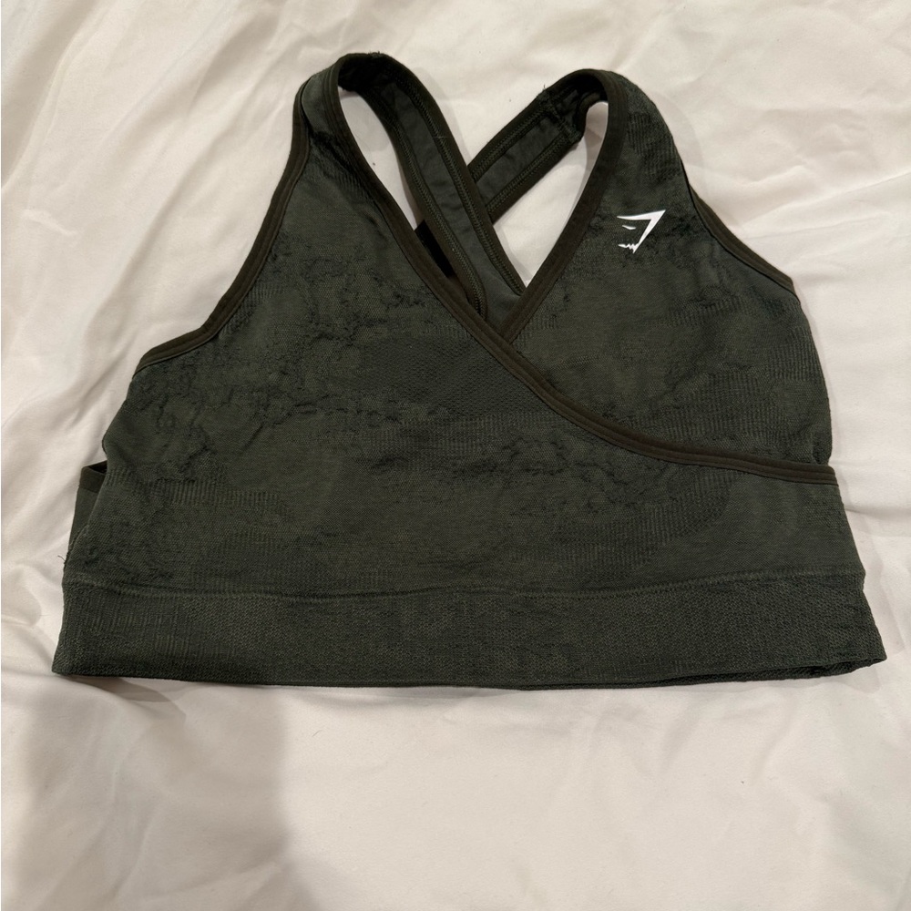 Dark Green Sports Bra